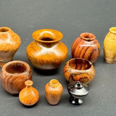 Wood Turned Vases in Miniature