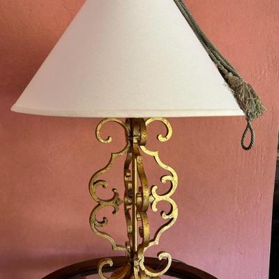 vintage solid brass base lamp
