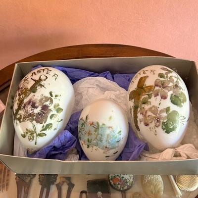 Vintage glass Easter Eggs 