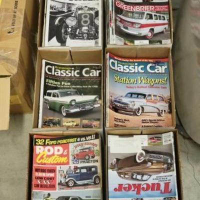 #5100 â€¢ (6) Boxes Of Vintage Car Magazines

