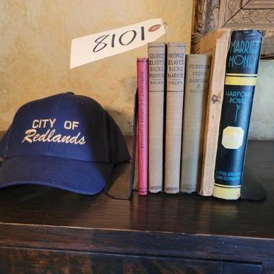 #1018 â€¢ Vintage Books and Hat

