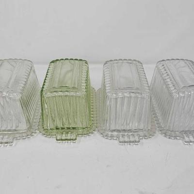#1114 â€¢ 4 Butter Dishes, All the Same Style
