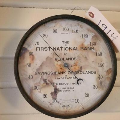 #1914 â€¢ The First National Bank Thermometer
