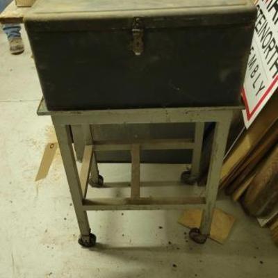 #5110 â€¢ Metal Push Cart With Tool Box
