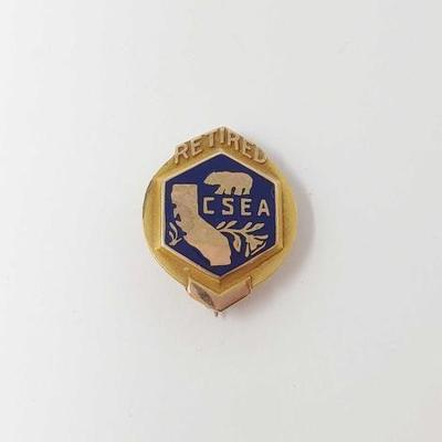#502 â€¢ 10k Gold CSEA pin ,3g
