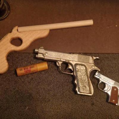 #1438 â€¢ Ruger Wooden Pistol & (2) Model 45 Pistol,
