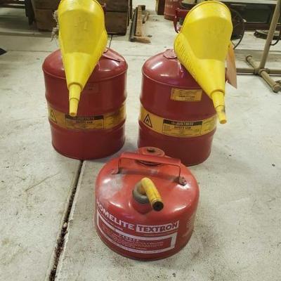 #5172 â€¢ 3 Gas Cans and 2 Funnels
