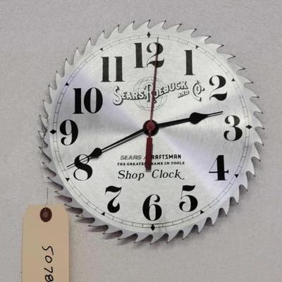 #5078 â€¢ Saw Blade Sears/Craftsman Shop Clock
