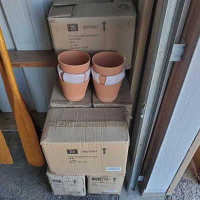#10546 â€¢ (6) Boxes of Dia Terra Cotta Clay Pots
