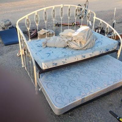 #15234 â€¢ (2) Mattresses With Double Mattress Frame
