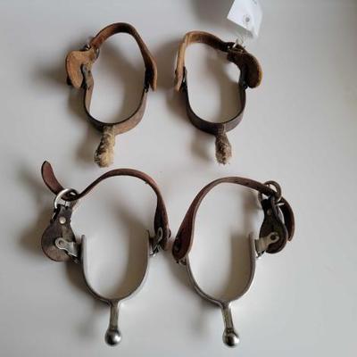 #174 â€¢ 2 Pairs of Spurs and Spur Straps
