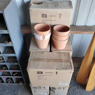 #10542 â€¢ (6) Boxes of Terra Cotta Clay Pots
