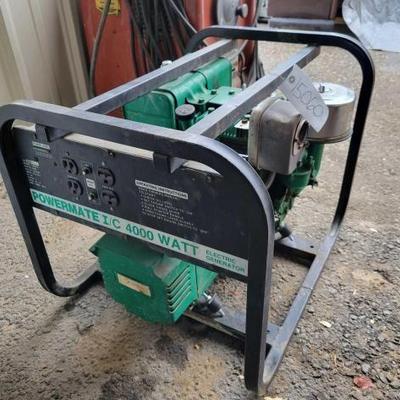 #15060 â€¢ Powermate I/C 4000 Watt Electric Generator.
