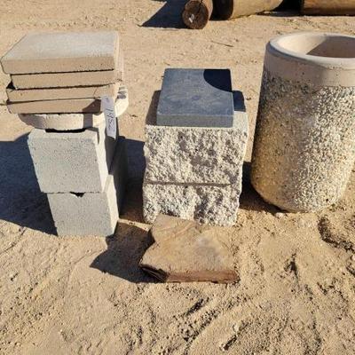 #1952 â€¢ Cinder Blocks, Stepping Stones, and Concrete Ashtray
