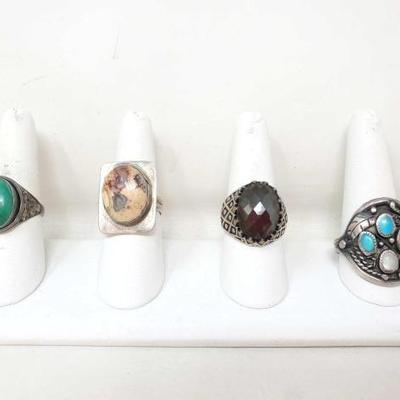 #11 â€¢ (4) Sterling Silver Rings ,57g
