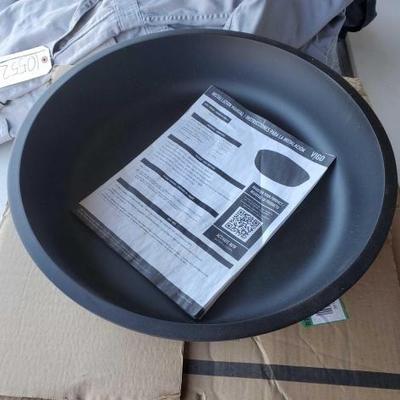 #10550 â€¢ Glass Matte Black Vessel Sink Bowl
