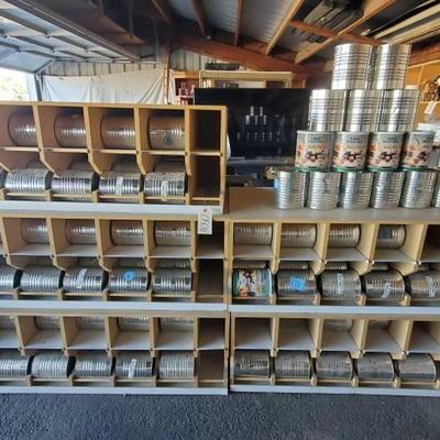 #10508 â€¢ Approx (5) Prepper Canned Food Storage Shelves and Canned Goods
