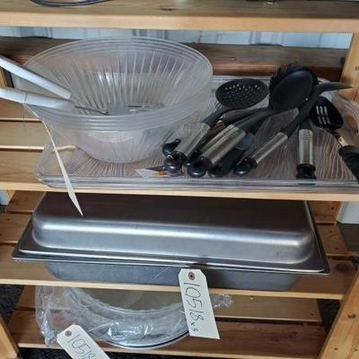 #10518 â€¢ Hot Serving Treys, Salad Bowls, Spoons and Spatulas
