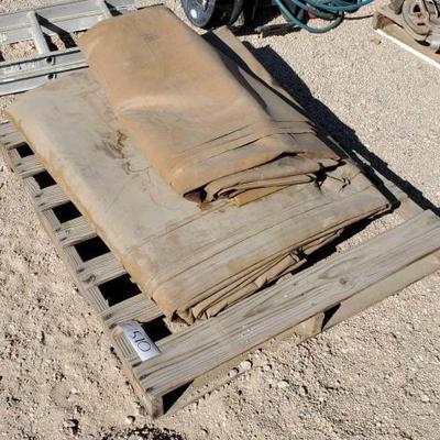 #1510 â€¢ Pallet With 2 Large Brown Tarps
