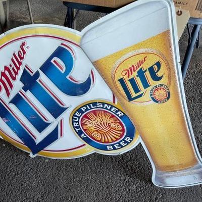 #10564 â€¢ Miller Light Beer Metal Sign
