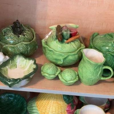 Cabbage themed serving ware 