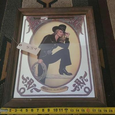 #834 â€¢ Miss Black Velvet Rodeo Mirror
