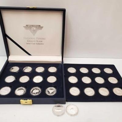 #490 â€¢ National Fishing Grand Slam .999 Fine Silver Coin Collection
