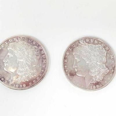 #812 â€¢ (2) 1884-1889 Morgan Silver Eagle Dollar REPLICAS
