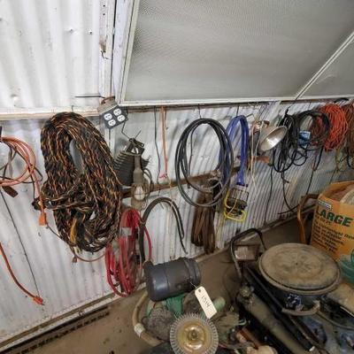 #1512 â€¢ Wall of Extension Cords, Rope, Flood Lights, & More
