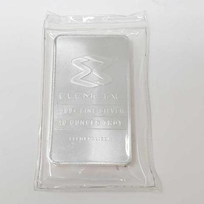 #493 â€¢ Elemetal .999 Fine Silver Bar, 10ozt
