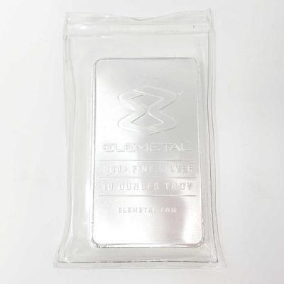 #494 â€¢ Elemetal .999 Fine Silver Bar, 10ozt
