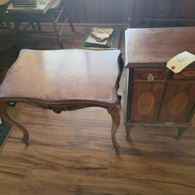 #902 â€¢ Vintage Humidor Cabinet and End Table
