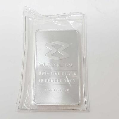 #495 â€¢ Elemetal .999 Fine Silver Bar, 10ozt
