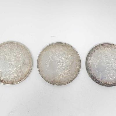 #684 â€¢ (3) Morgan Silver Dollars ( 1921, 1980 & 1985)
