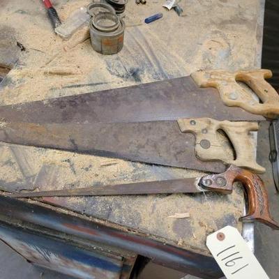 #1161 â€¢ 3 Vintage Saws
