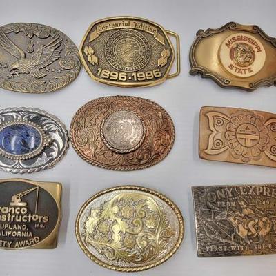 #352 â€¢ 9 Belt Buckles
