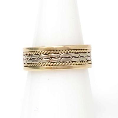 #306 â€¢ 14k Gold Two Toned Band Ring, 5g
