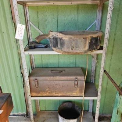 #2552 â€¢ Shelf with Oil Catch, Bumper Guards, and Tool Box
