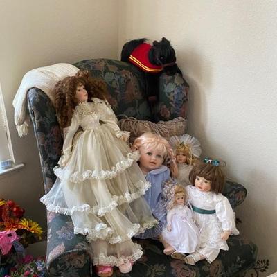 Antique porcelain dolls