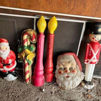 Vintage Christmas Blow Mold Decorations (varying conditions) $20-30/piece