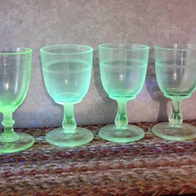 (4) UV Reactive Goblet Cups
