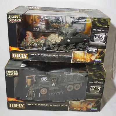 1165	FORCES OF VALOR WWII 1:32 DIECAST METAL TOYS LOT OF 2
