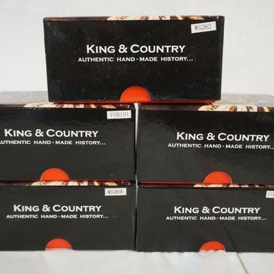1190	KING & COUNTRY WWII METAL TOY SOLDIERS LOT OF 5 BOXED
