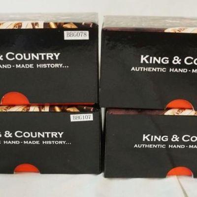 1183	KING & COUNTRY WWII METAL TOY SOLDIERS LOT OF 4 BOXED
