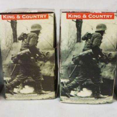 1032	KING & COUNTRY WWII METAL TOY SOLDIERS BOXED GROUP OF 4
