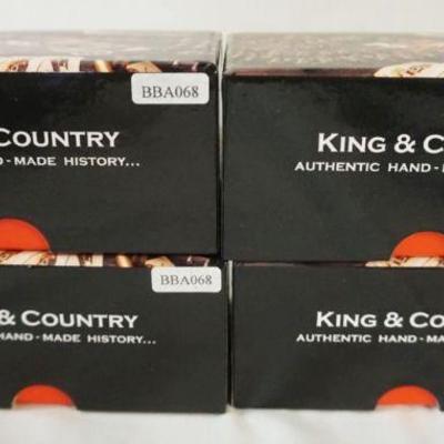1188	KING & COUNTRY WWII METAL TOY SOLDIERS LOT OF 4 BOXED
