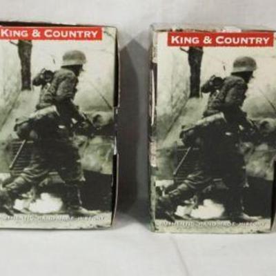 1004	KING & COUNTRY WWII METAL TOY SOLDIERS BOXED GROUP OF 4
