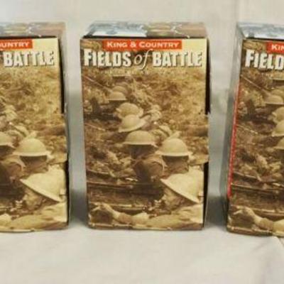 1202	KING & COUNTRY WWII METAL TOY SOLDIERS FIELDS OF BATTLE LOT OF 5 BOXED
