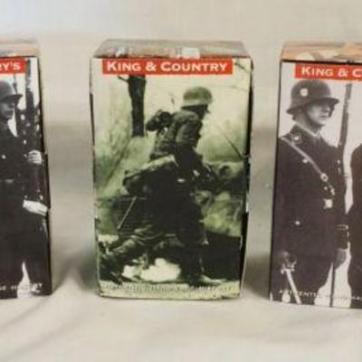 1201	KING & COUNTRY WWII METAL TOY SOLDIERS LOT OF 5 BOXED
