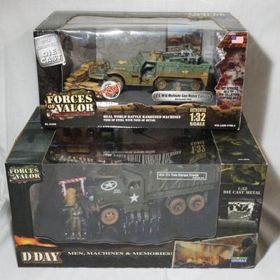 1167	FORCES OF VALOR WWII 1:32 DIECAST METAL TOYS LOT OF 2

